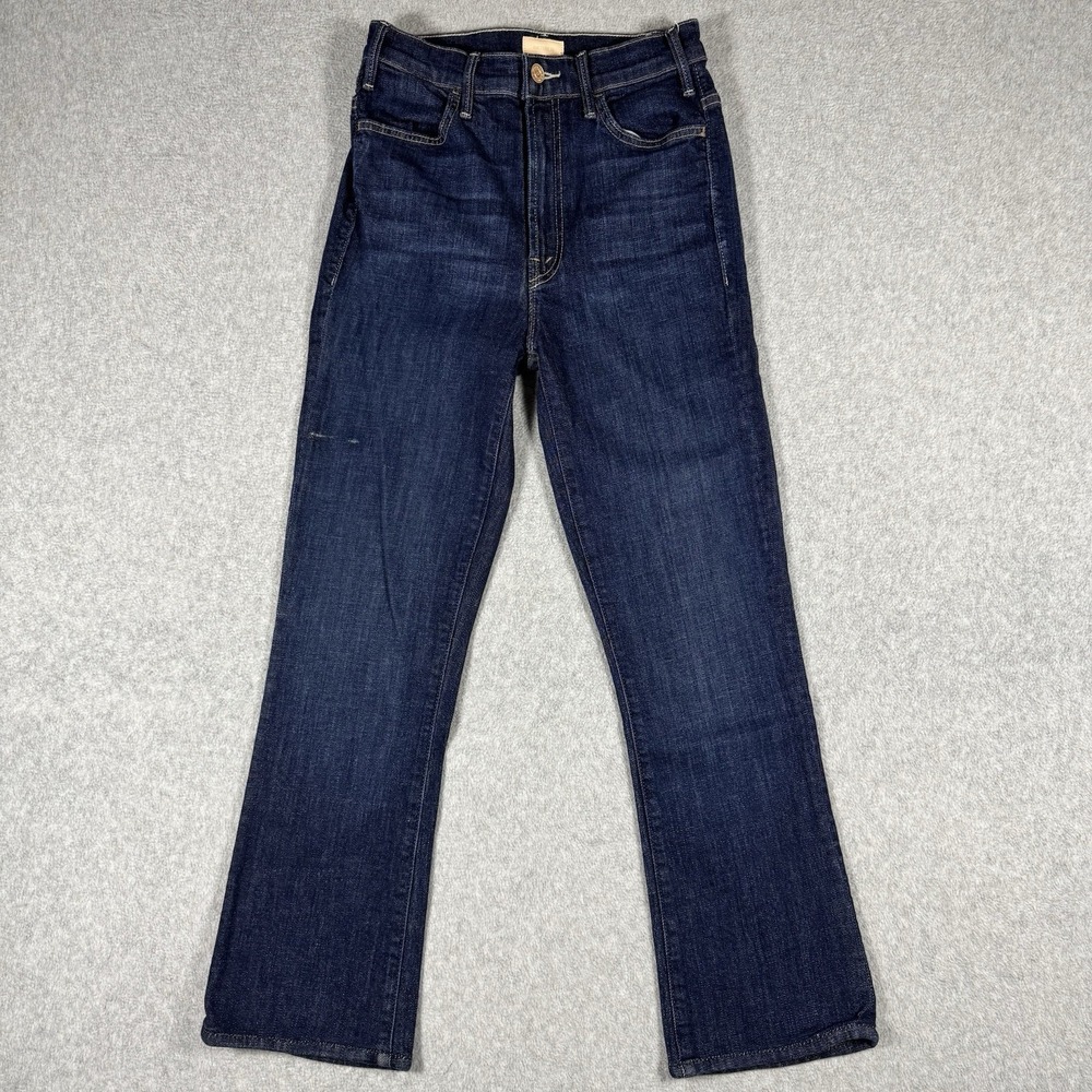 MOTHER The Hustler Ankle Jeans 26 Dark Wash High Rise Bootcut Stretch USA Made